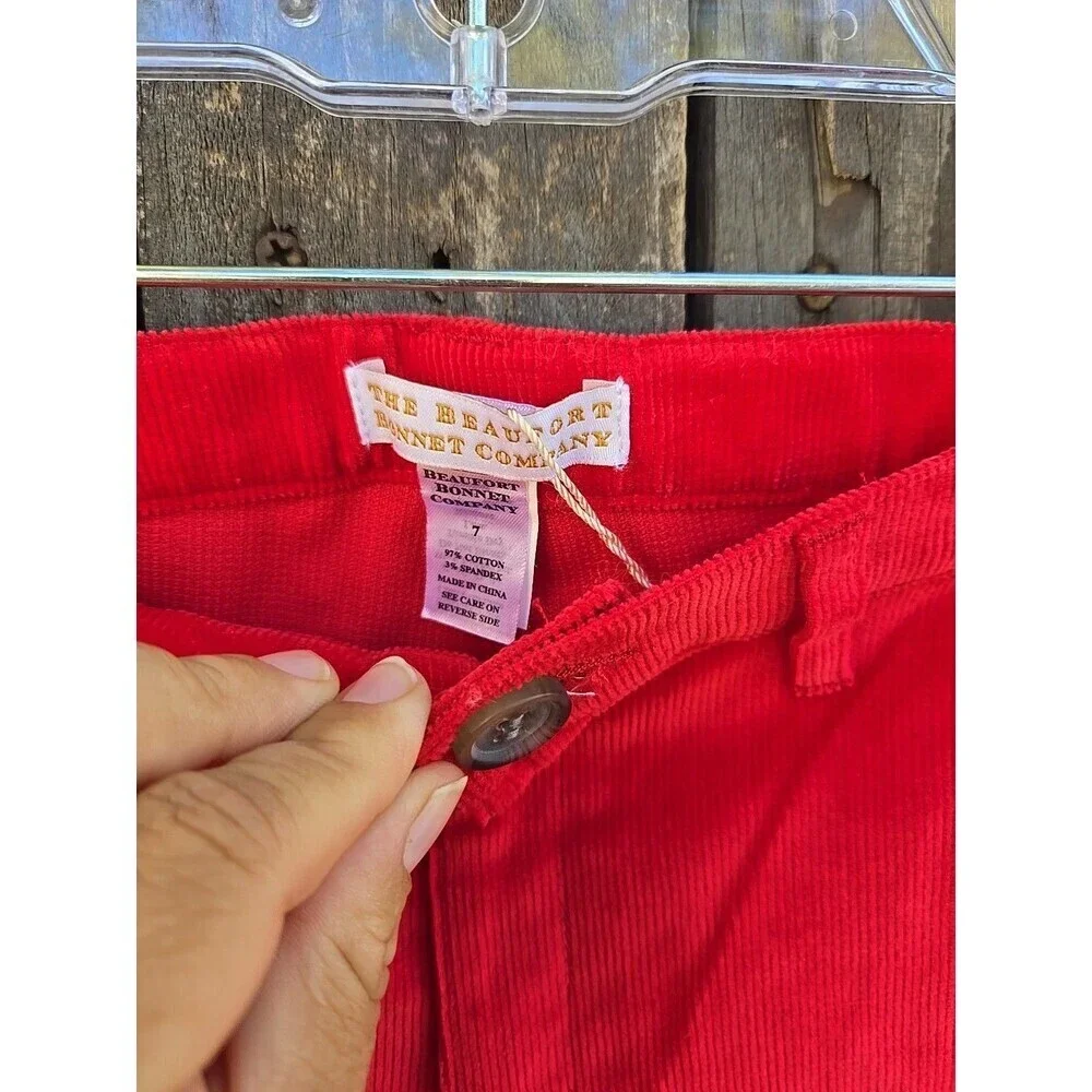 The Beauford Bonnet Company girl, Pep Club Pant-corduroy Richmond Red Size 7